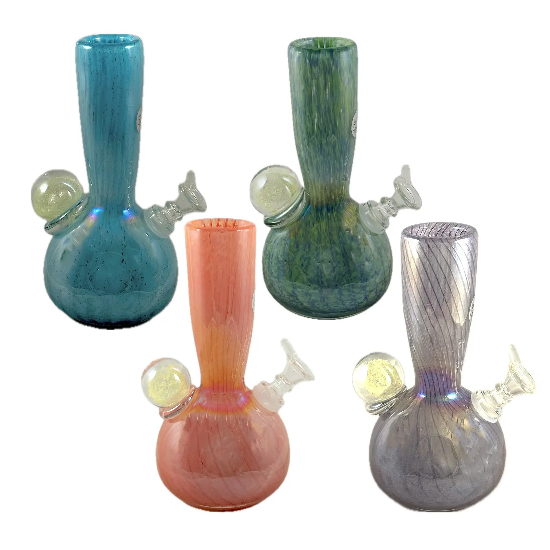 8" Glow in the Dark Marble Bong