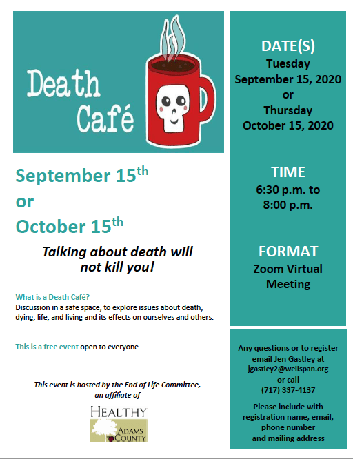 Death Café Virtual Zoom Meeting 1 Screen Shot 2020 08 24 at 2.09.13 PM