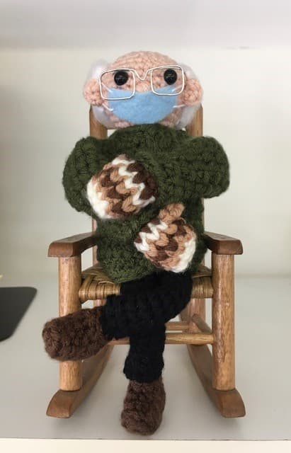 Office of Aging Receives Donated "Bernie" to Inspire Giving for Home-delivered Meals 1 Bernie