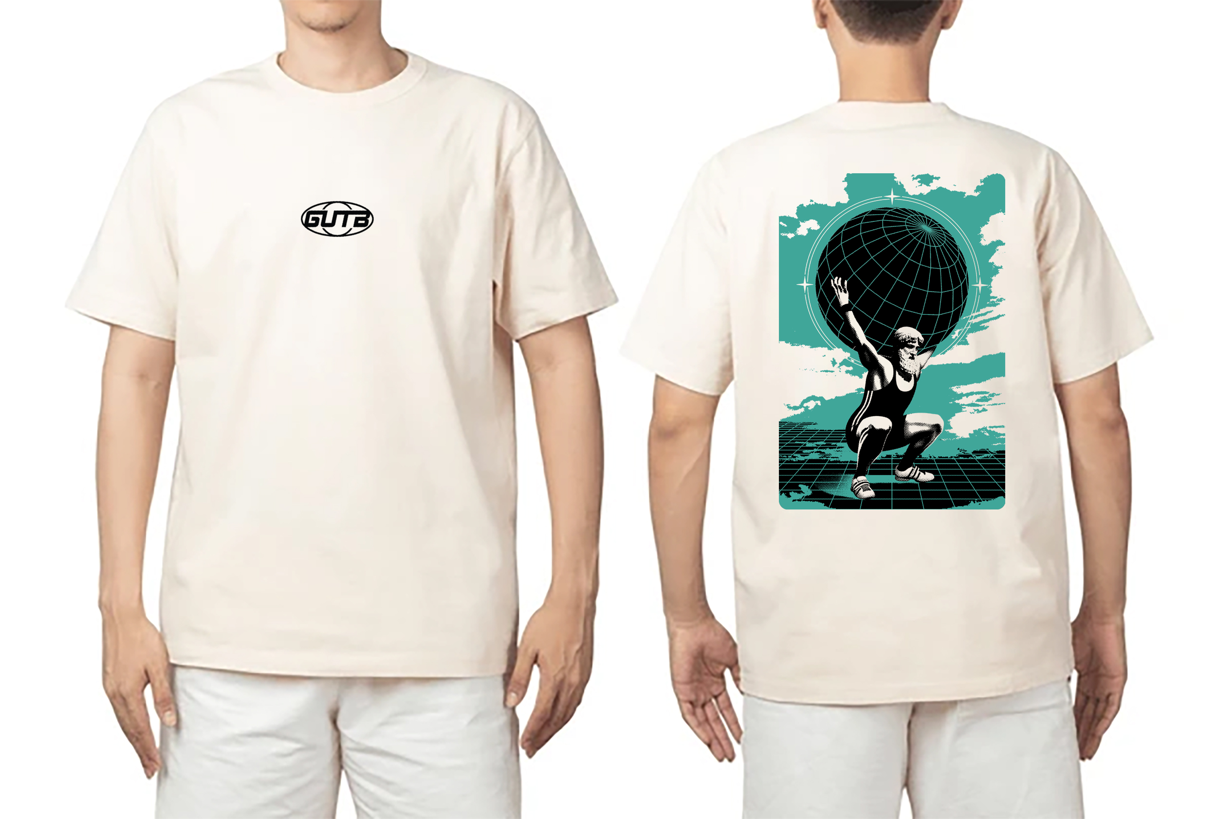 GUTB Atlas T-shirt White/Turquoise