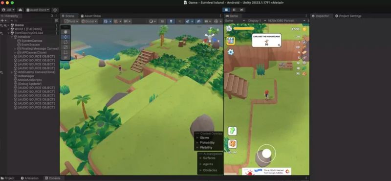 Island Idle Survival Unity Source Code - Download Stunning Nature Art | High Resolution