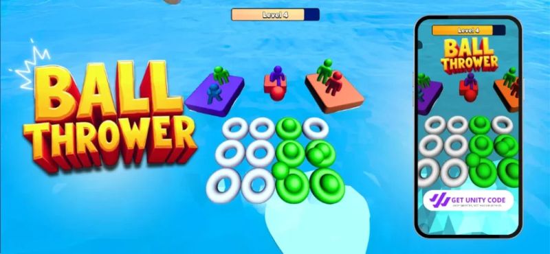Ball Thrower Hyper Casual Game Unity Source Code - Stunning Abstract Background - Desktop