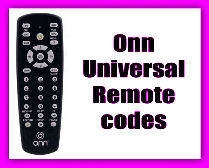 Onn Universal Remote Codes and Program Instruction (2023)