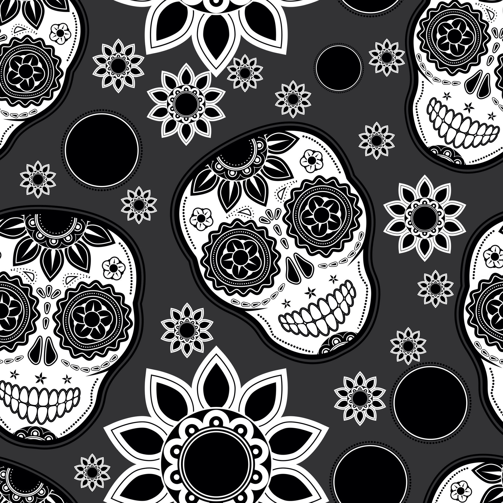 black and white skulls wallpaper (59+ images) on black and white skull wallpapers