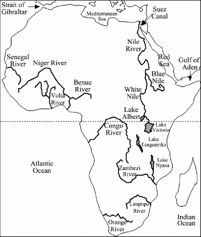 Map Of Africa With Rivers Lakes Printable PDF Africa Rivers Map 