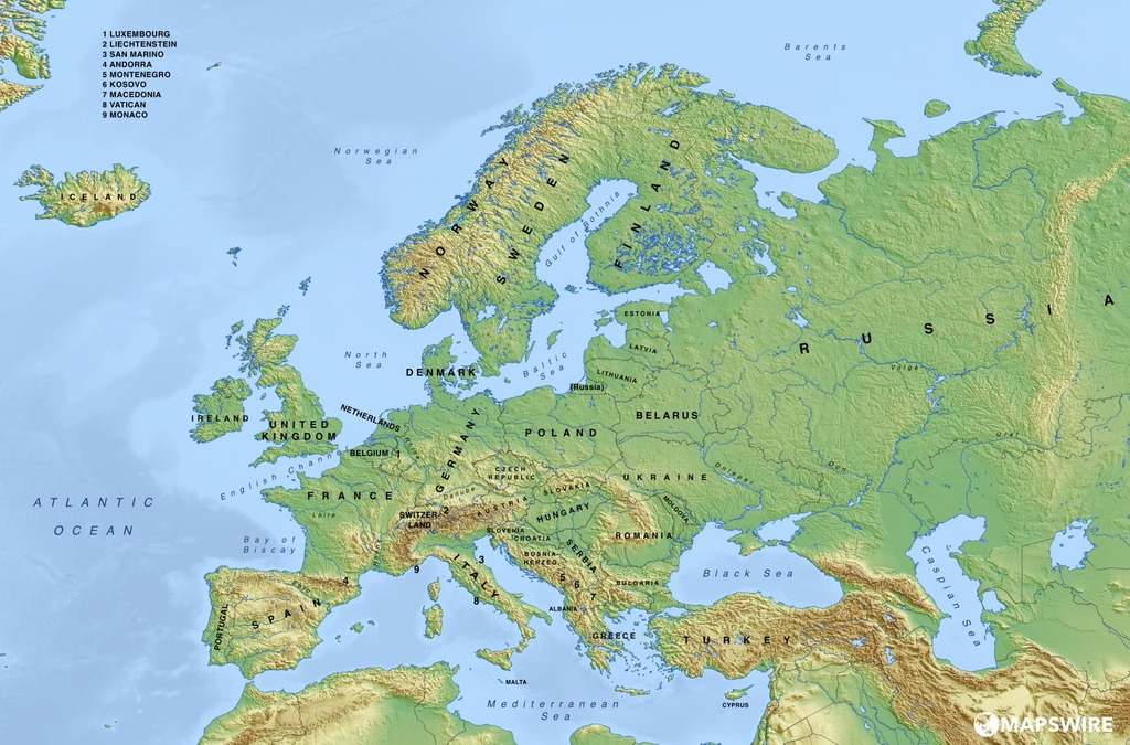 Mountain Range Map Of Europe Mountains In Europe Map 