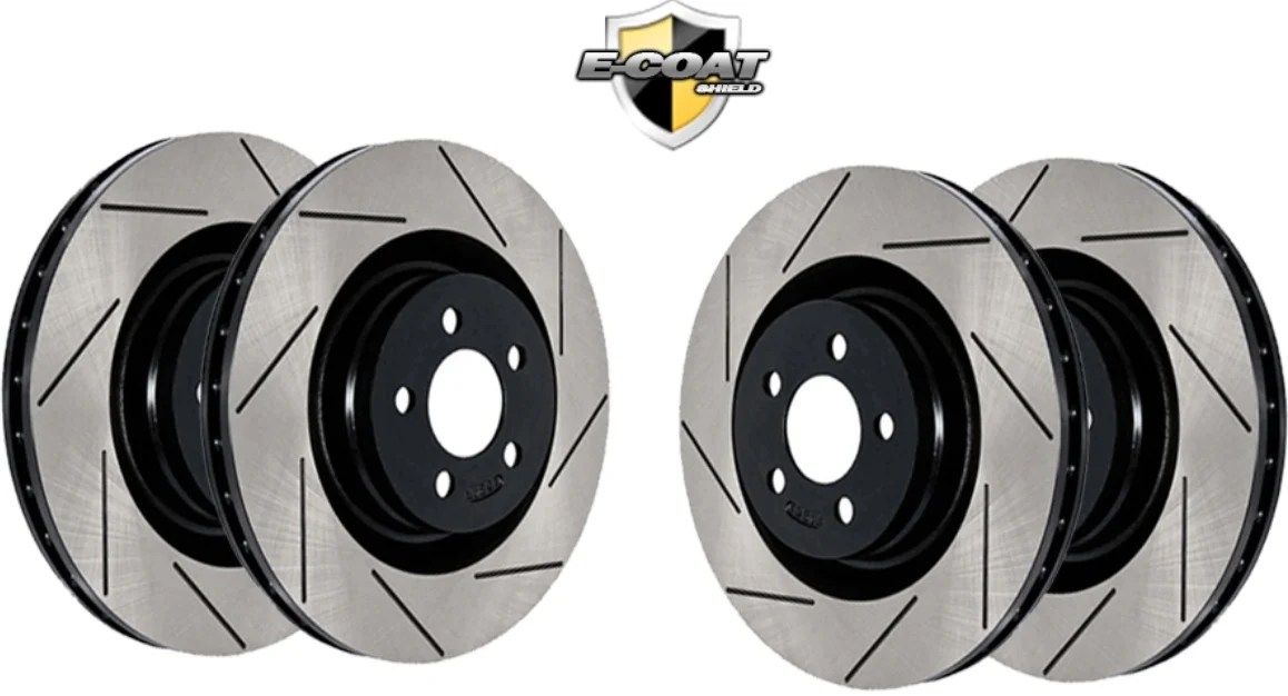 2006 Acura TL Front Drilled and Slotted Brake Rotors (Pair
