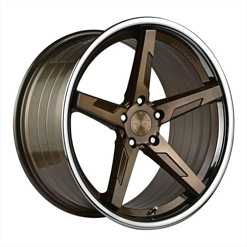 Vertini RFS1.7 Brushed Dual Bronze Wheels with Chrome Lip