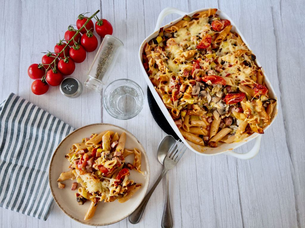 Pasta met prei
