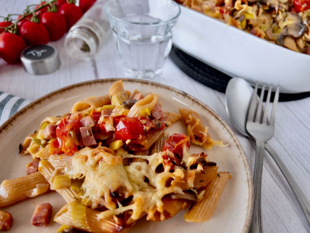 Pasta met prei