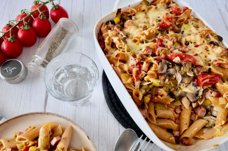 Pasta met prei