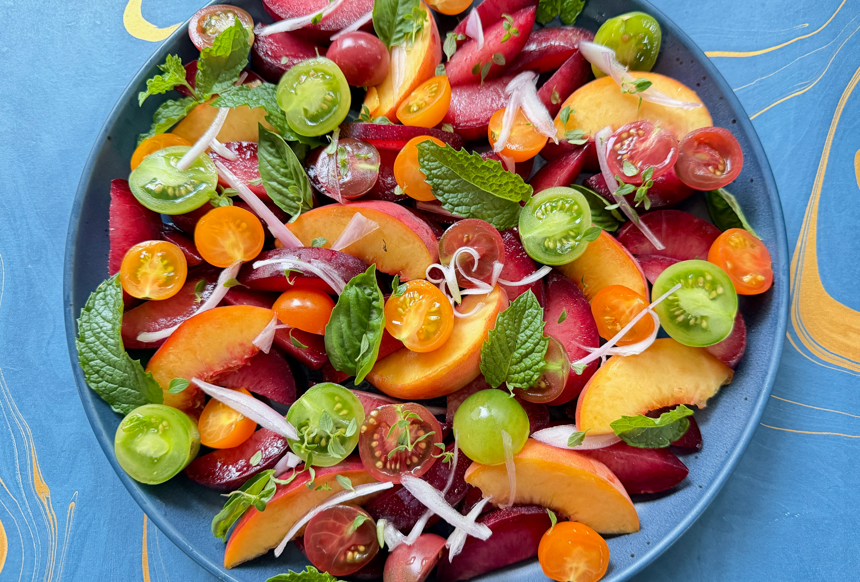 Summer Plum and Tomato Salad