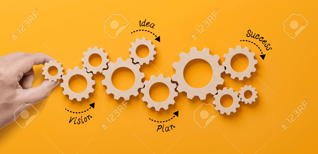 Gears representing GForge Project Templates automating project setup and workflow consistency across teams.