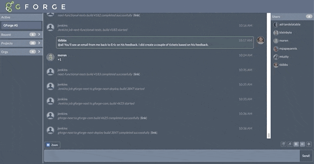 GForge gets Zoom Integration