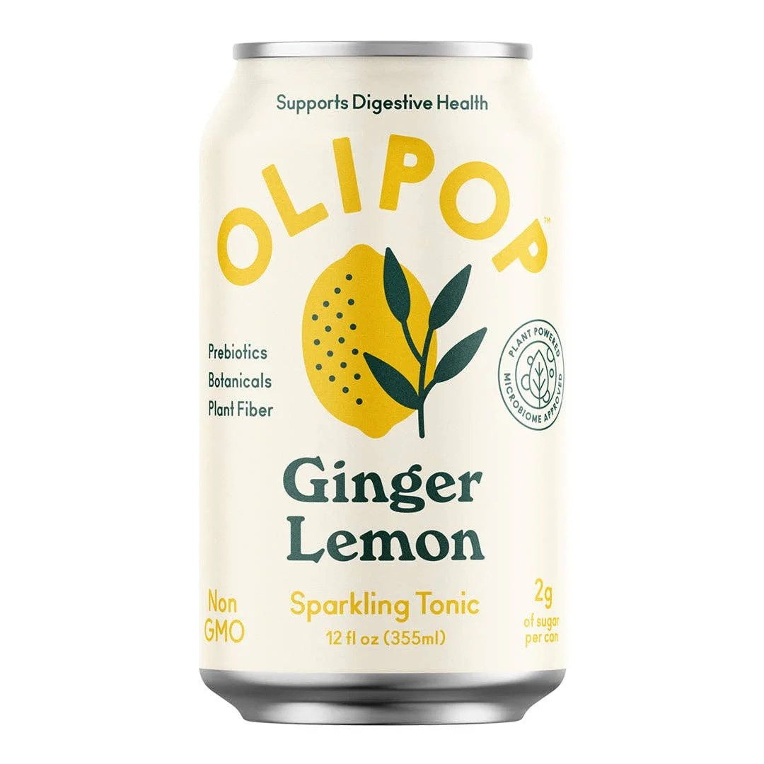 Olipop Ginger Lemon Sparkling Tonic 355 ml