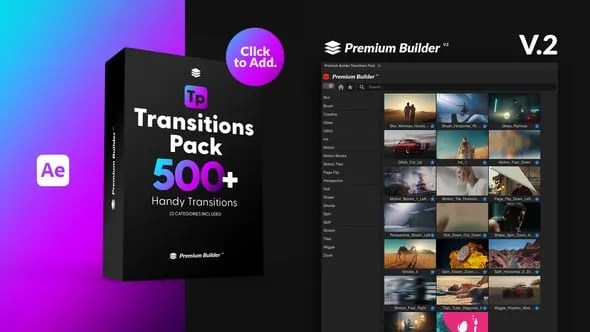 Videohive - Transitions Pack V2 - 42736354