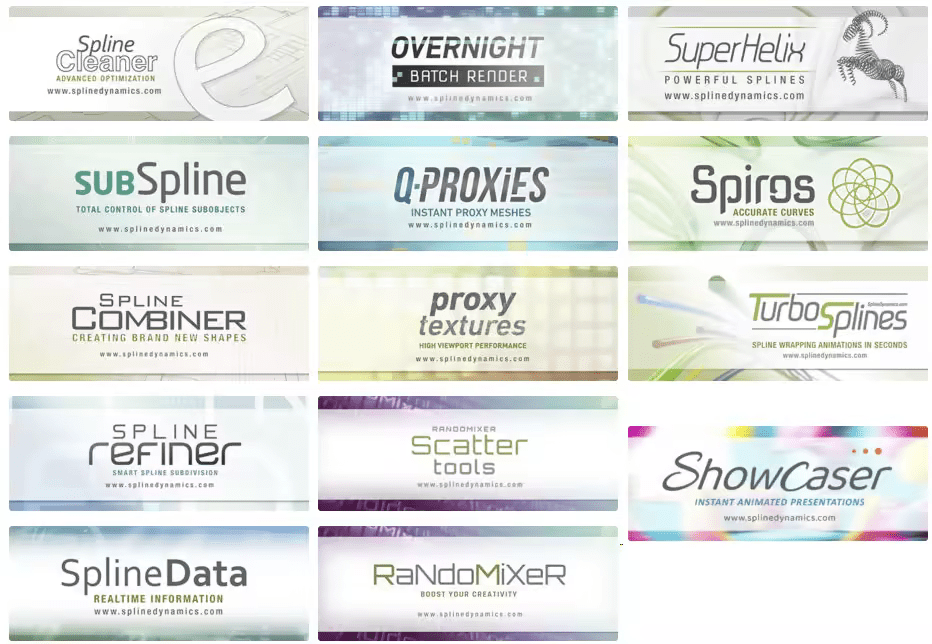 SplineDynamics Scripts For 3Ds Max Plugins