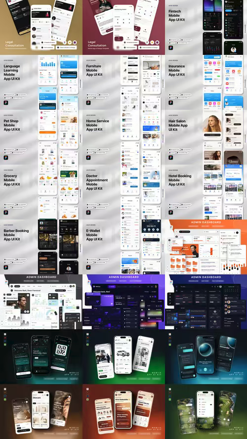 24 In 1 Figma & Web Design UI Kit Pack – حزمة واجهات Figma