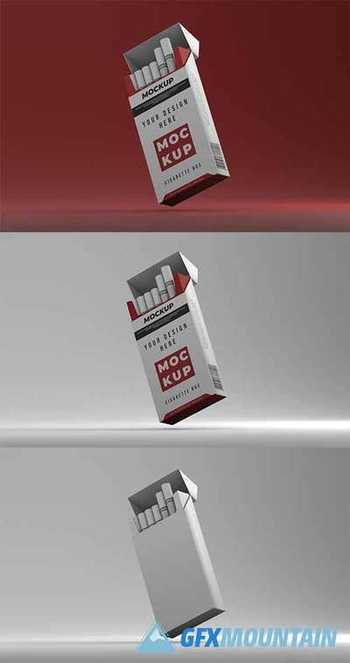 This realistic cigarette box helps you showcase your brand design in a realistic and professional way. Cigarette Box Mockup Free Download Graphics Fonts Vectors Print Templates Gfxmountain Com