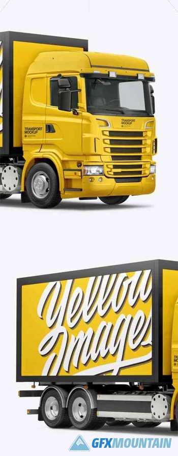 Includes special layers and smart object for your artworks.this mockup is available for purchase only on yellow images. Truck Mockup Half Side View Free Download Graphics Fonts Vectors Print Templates Gfxmountain Com