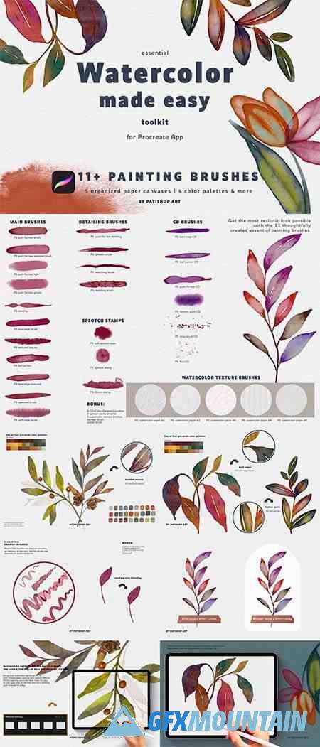 There are many reasons why this app is so great, but here are the reasons you should use procreate to make watercolor clipart to sell. Watercolor Free Download Graphics Fonts Vectors Print Templates Gfxmountain Com