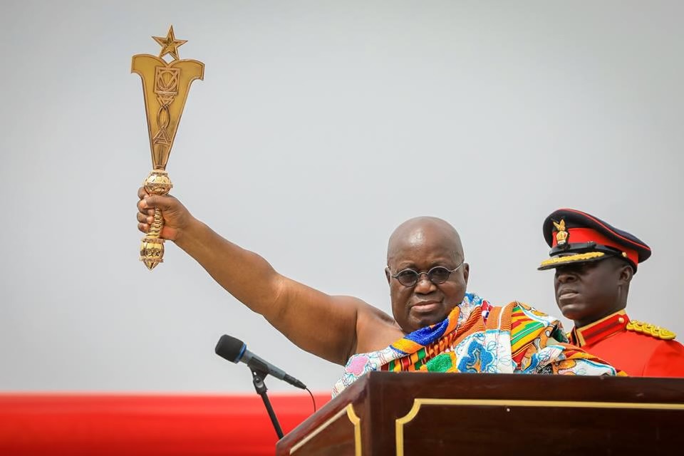 A picture of ex-President Akufo-Addo at his inauguration ceremony