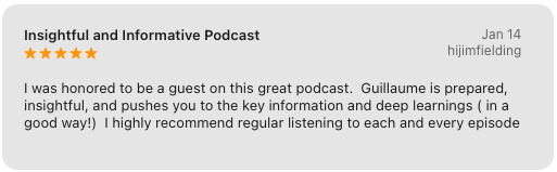 Consulting Leaders, Apple Podcast review 8