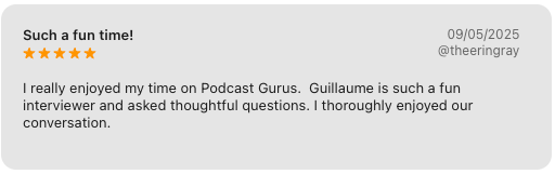 Consulting Leaders, Apple Podcast review 3