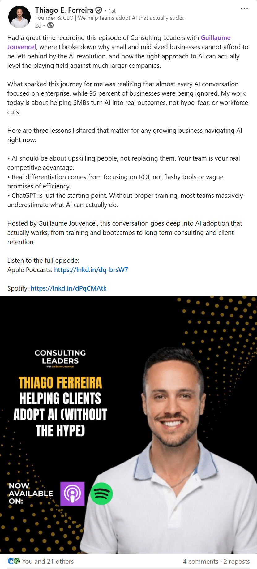 Thiago E. Ferreria on Consulting Leaders