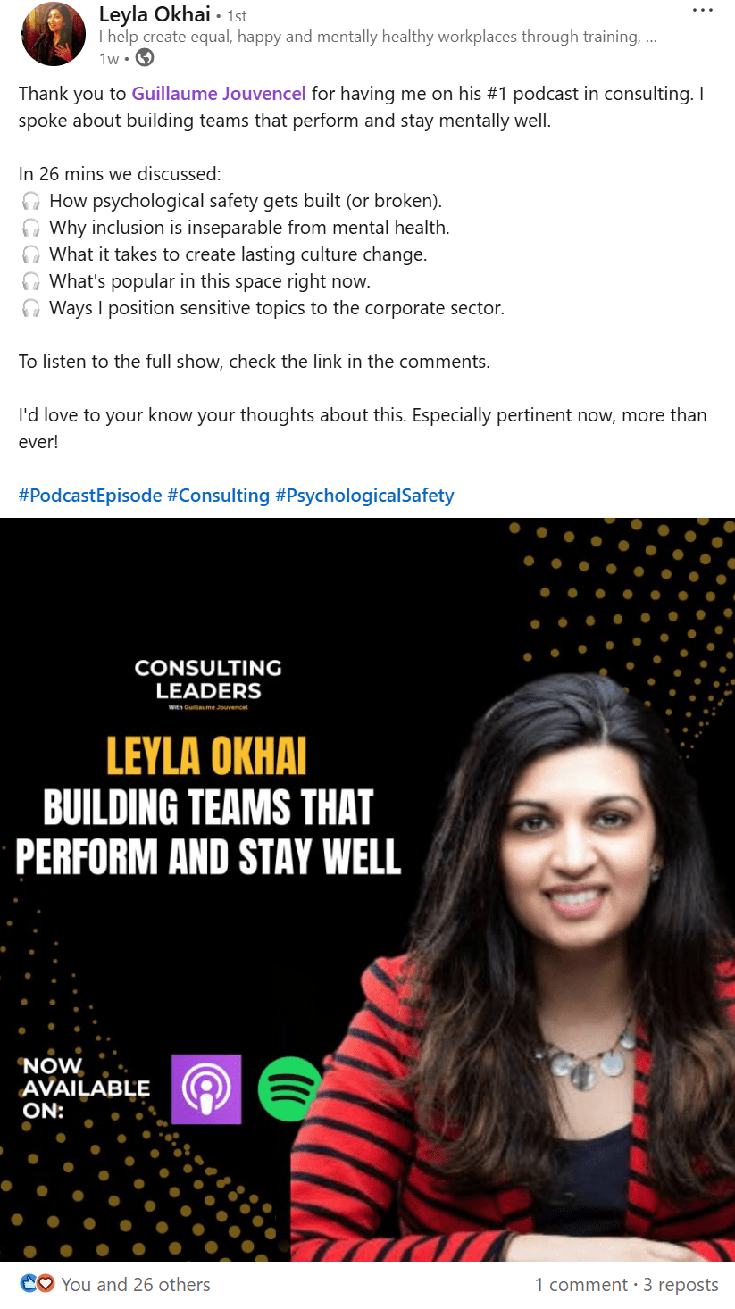 Leyla Okhai on Consulting Leaders