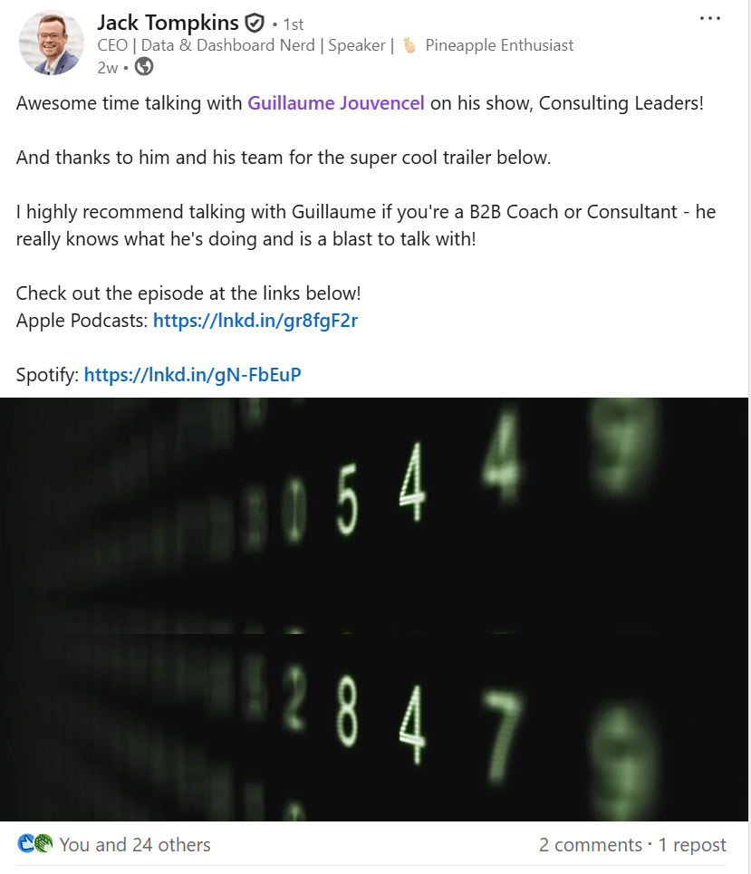 Jack Tompkins on Consulting Leaders
