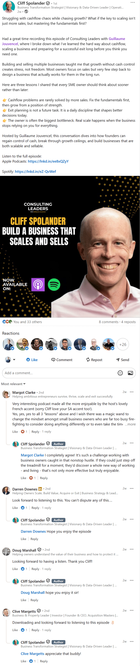 Cliff Spolander on Consulting Leaders