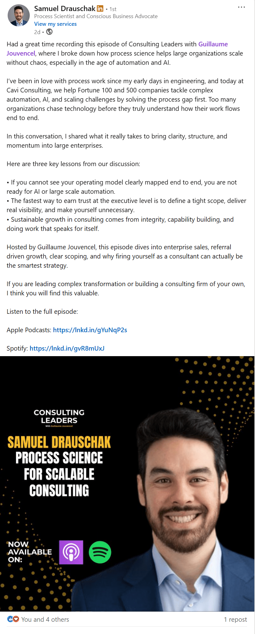 Samuel Drauschak on Consulting Leaders