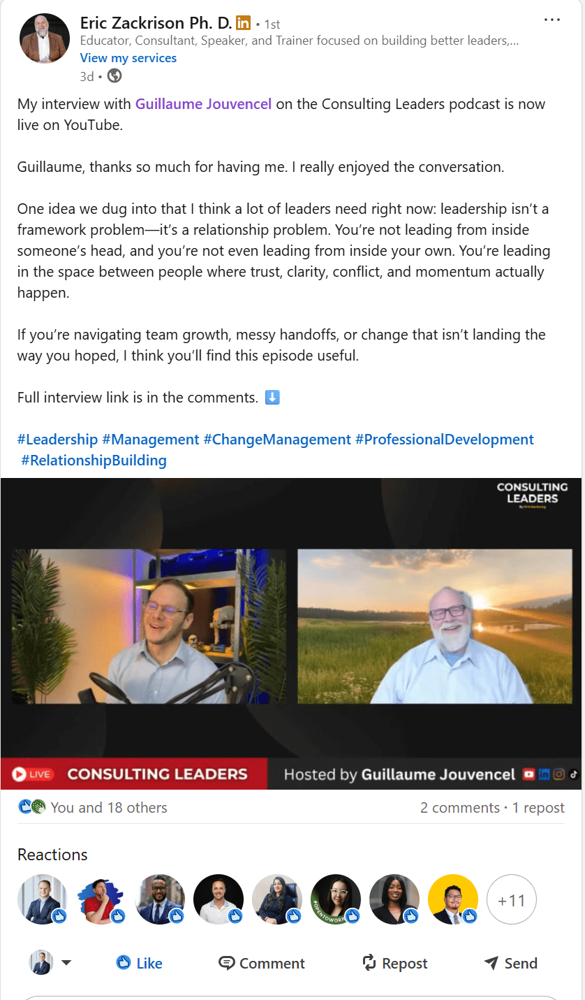 Eric Zackrison on Consulting Leaders