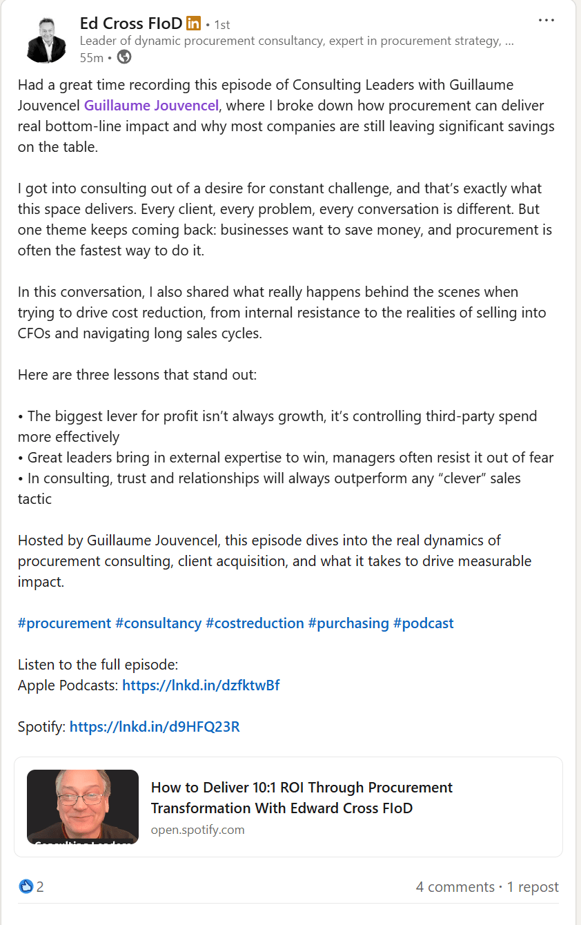 Ed Cross Flod on Consulting Leaders