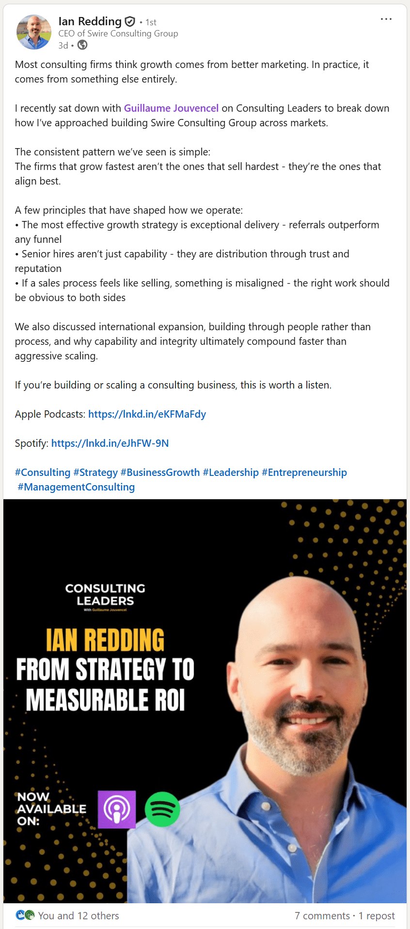 Ian Redding on Consulting Leaders