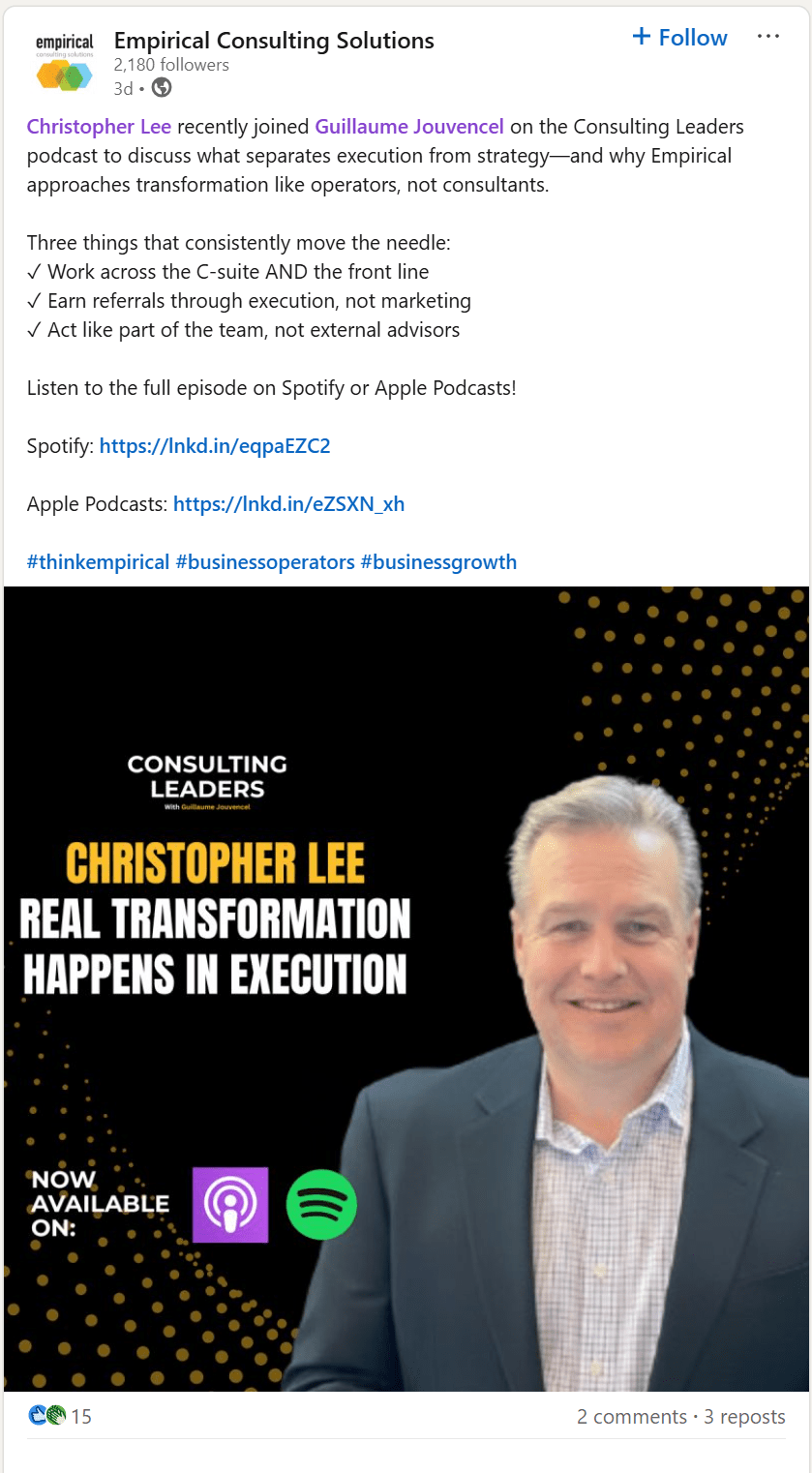 Christopher Lee on Consulting Leaders