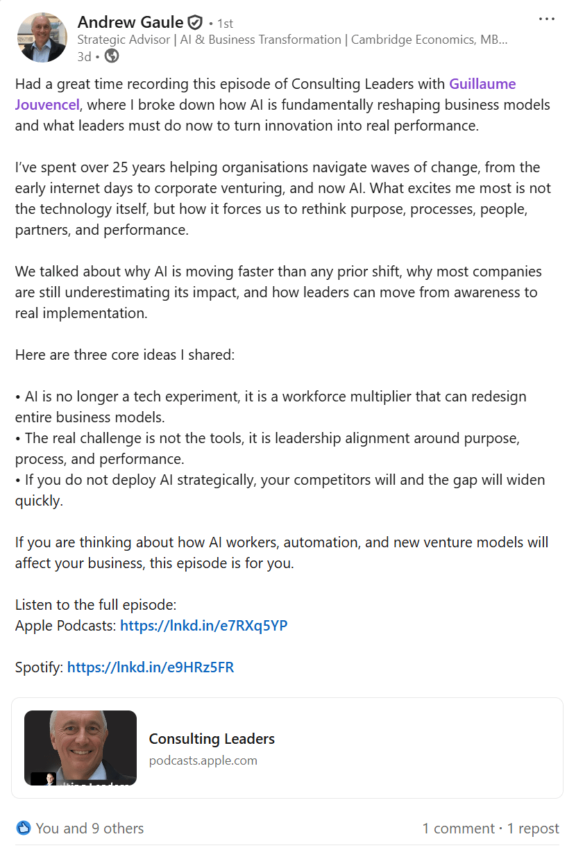 Andrew Gaule on Consulting Leaders