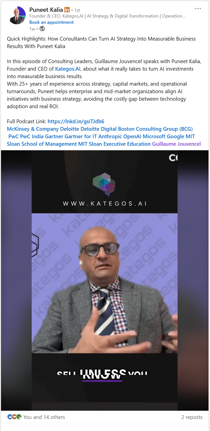 Puneet Kalia on Consulting Leaders