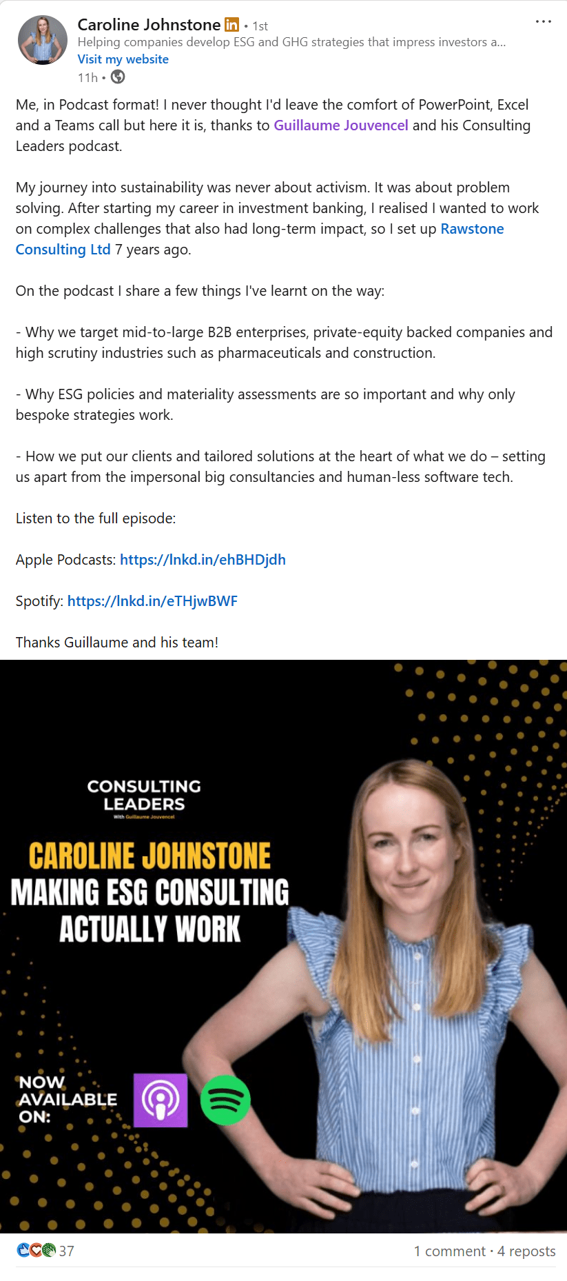 Caroline Johnstone on Consulting Leaders