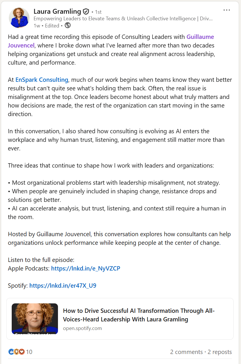 Laura Gramling on Consulting Leaders