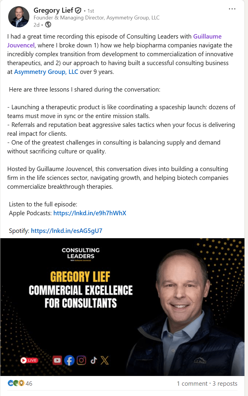 Gregory Lief on Consulting Leaders