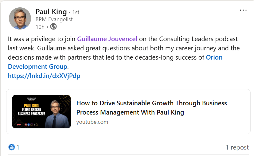 Paul King on Consulting Leaders