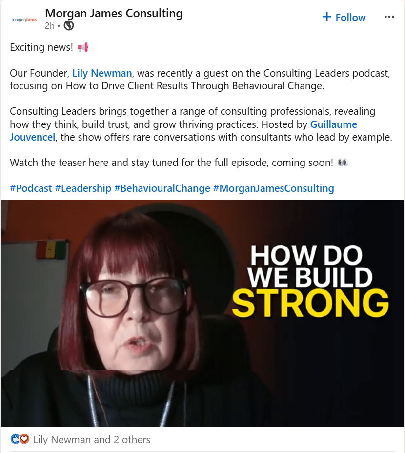 Morgan James Consulting on Consulting Leaders