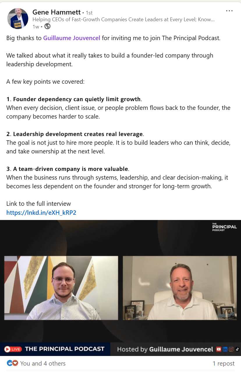 Gene Hammett on The Principal Podcast
