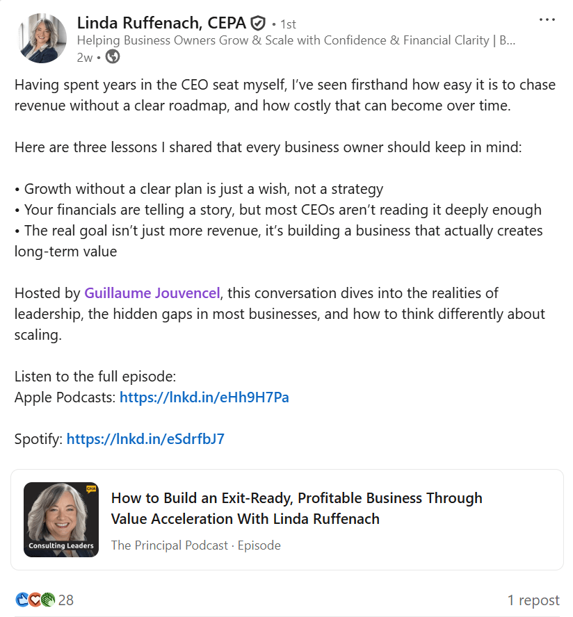 Linda Ruffenach on The Principal Podcast