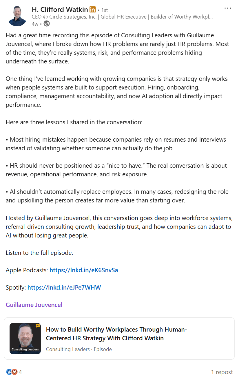 H. Clifford Watkin on The Principal Podcast