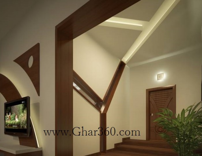 Hall Ceiling Design Entry Traditional With Tray Vault Wood Of Foyer False Ceiling Omuron Com