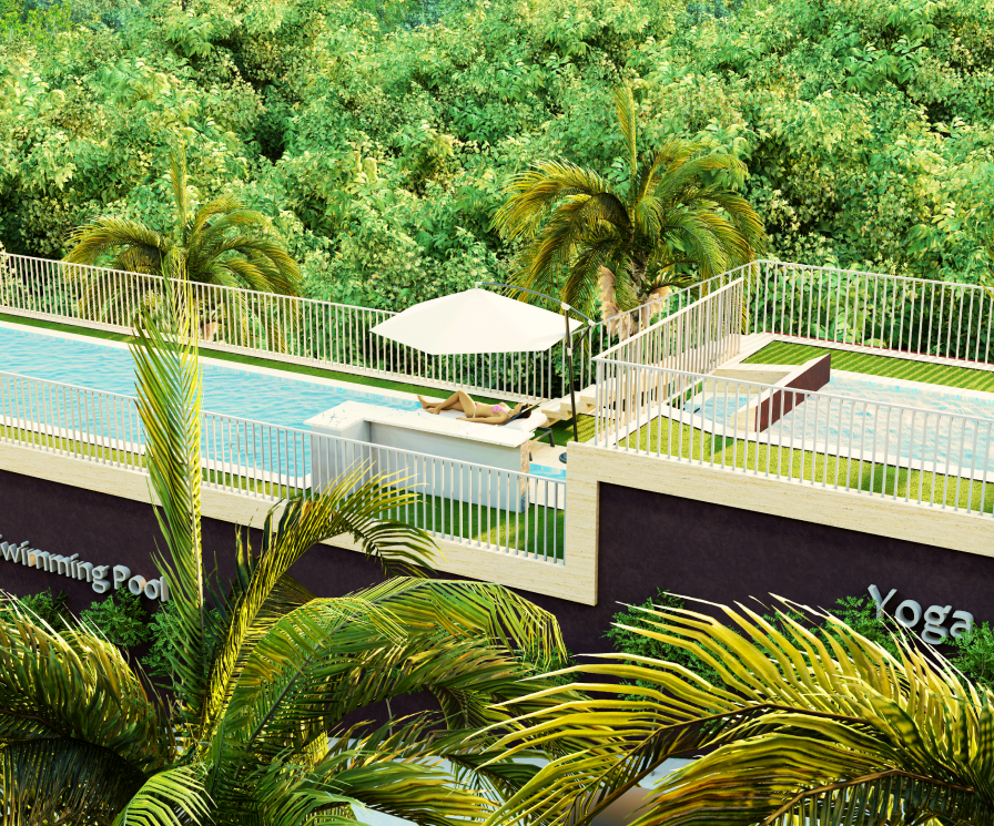 Resort-style wellness and leisure spaces designed for elevated living in North Goa.