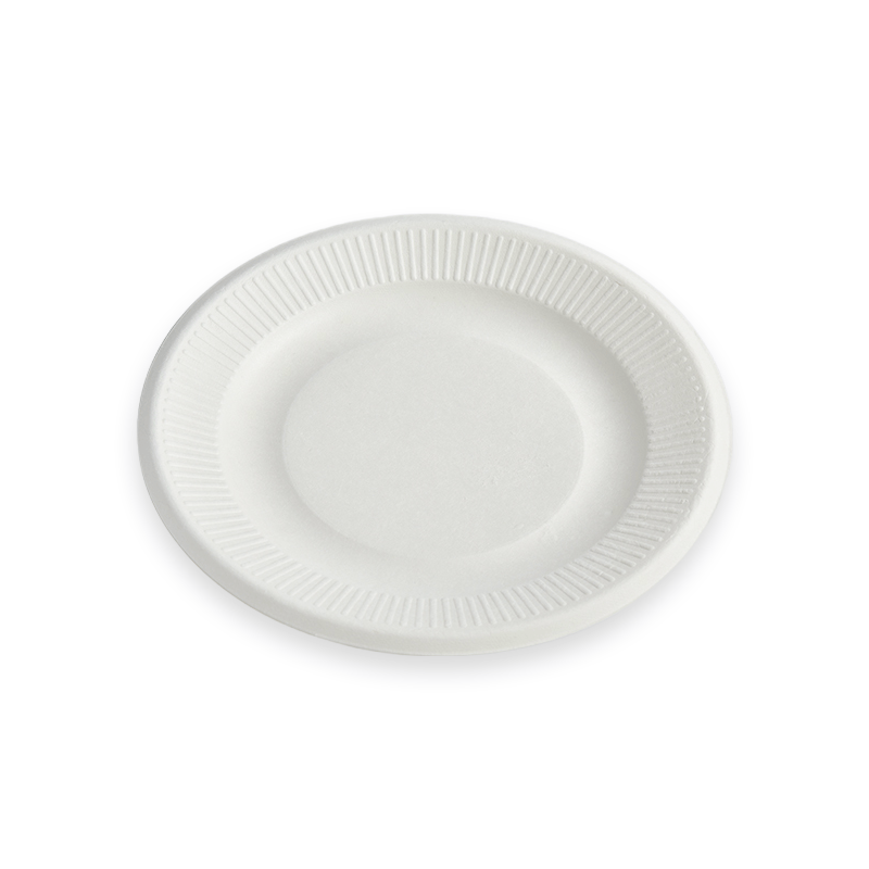 6" Rippled Edge Sugarcane Fibre Plate
